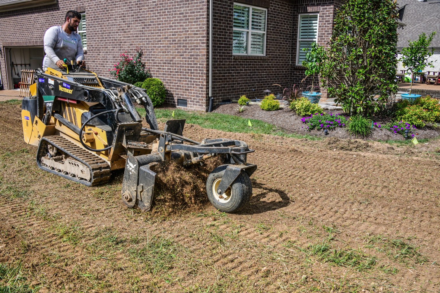 Harley Rake Prepping | Green Scene Irrigation & Landscaping